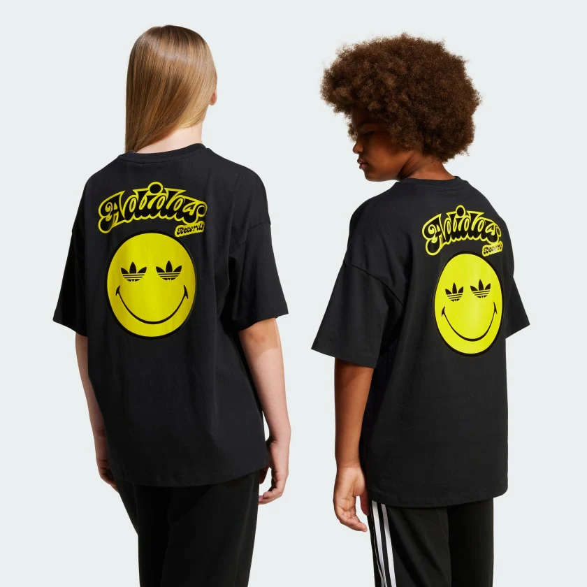 Adidas Originals x SmileyWorld T-Shirt Kids | Black | Youth 8-16 Years Originals - Image 3