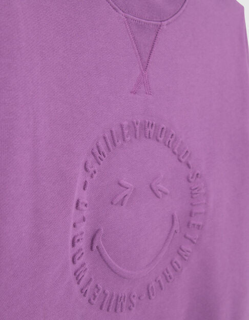 Boys’ Purple Sweatshirt with Embossed SmileyWorld Image - Image 4