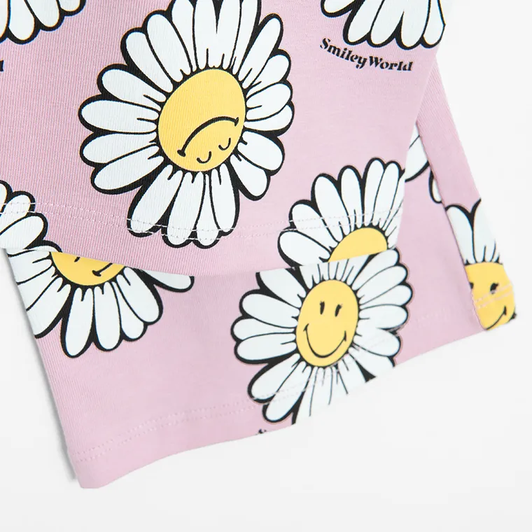 Cool Club, Girls' Leggings, Flare, Pink, SmileyWorld - Image 3