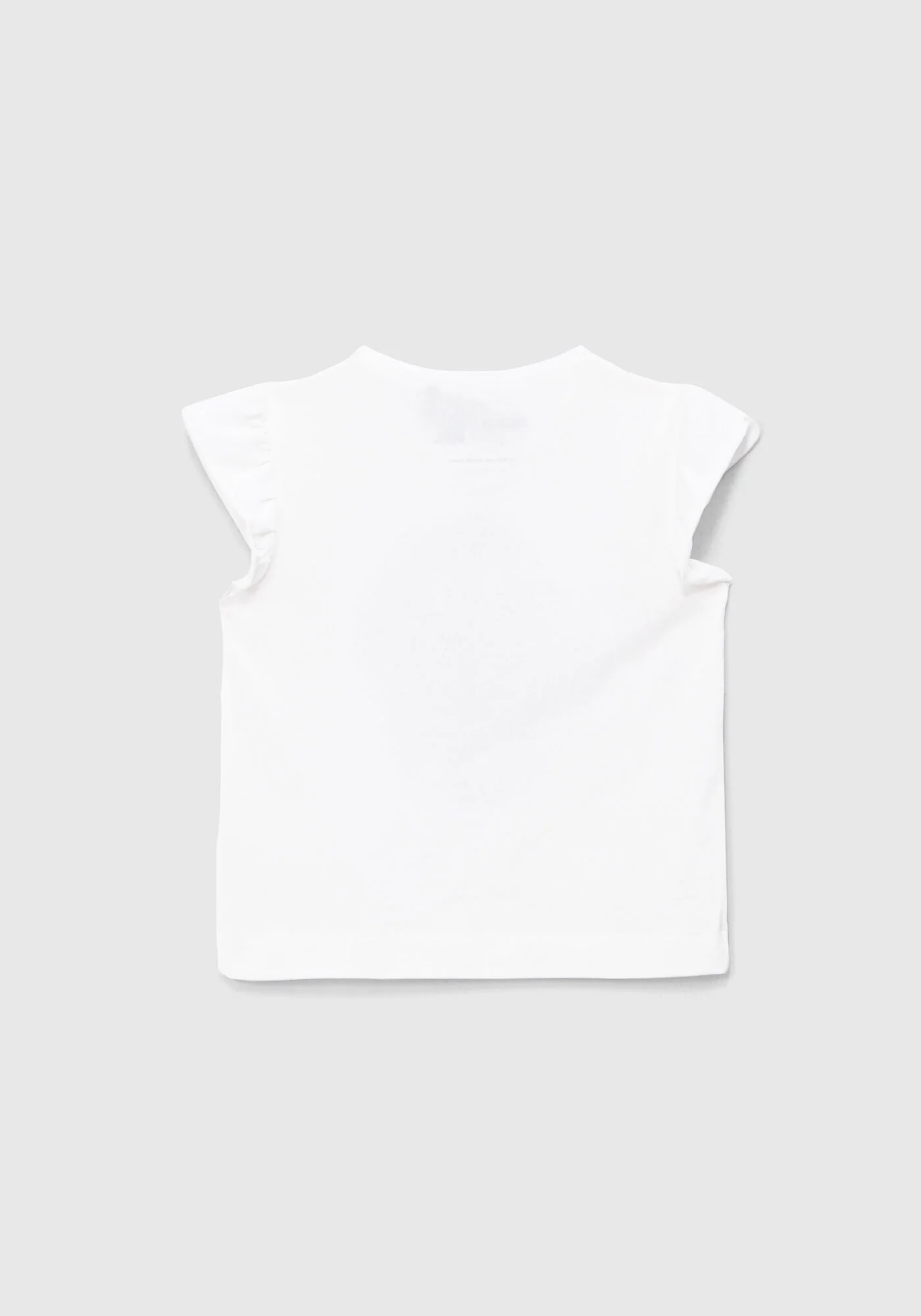 Girls’ White T-Shirt with Glittery Blue SmileyWorld Print - Image 6