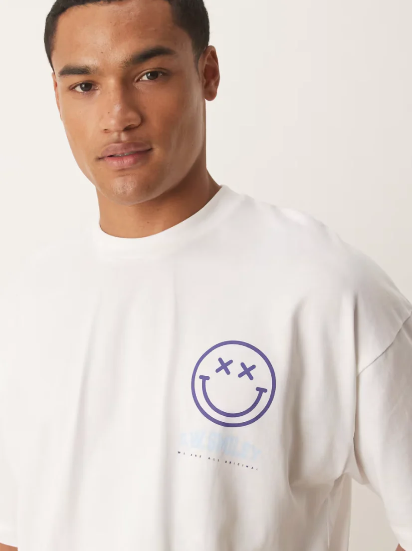 ASOS | S.W.SMILEY Unisex Oversized T-Shirt - Image 4