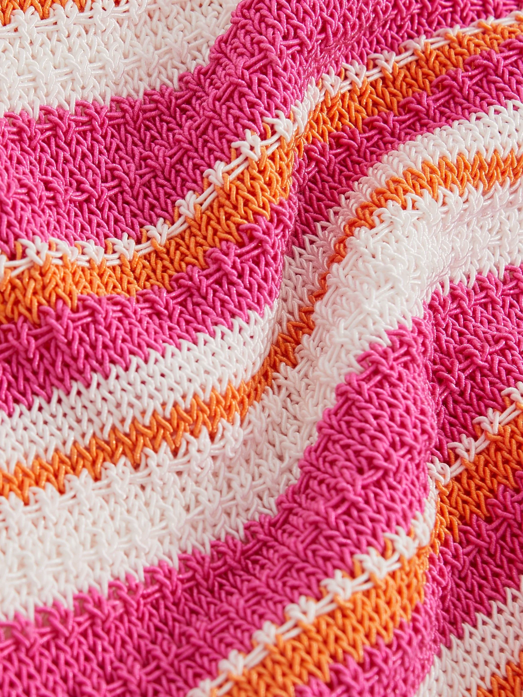 SmileyWorld | Reiss Stripe Knit Vest in Pink - Image 4