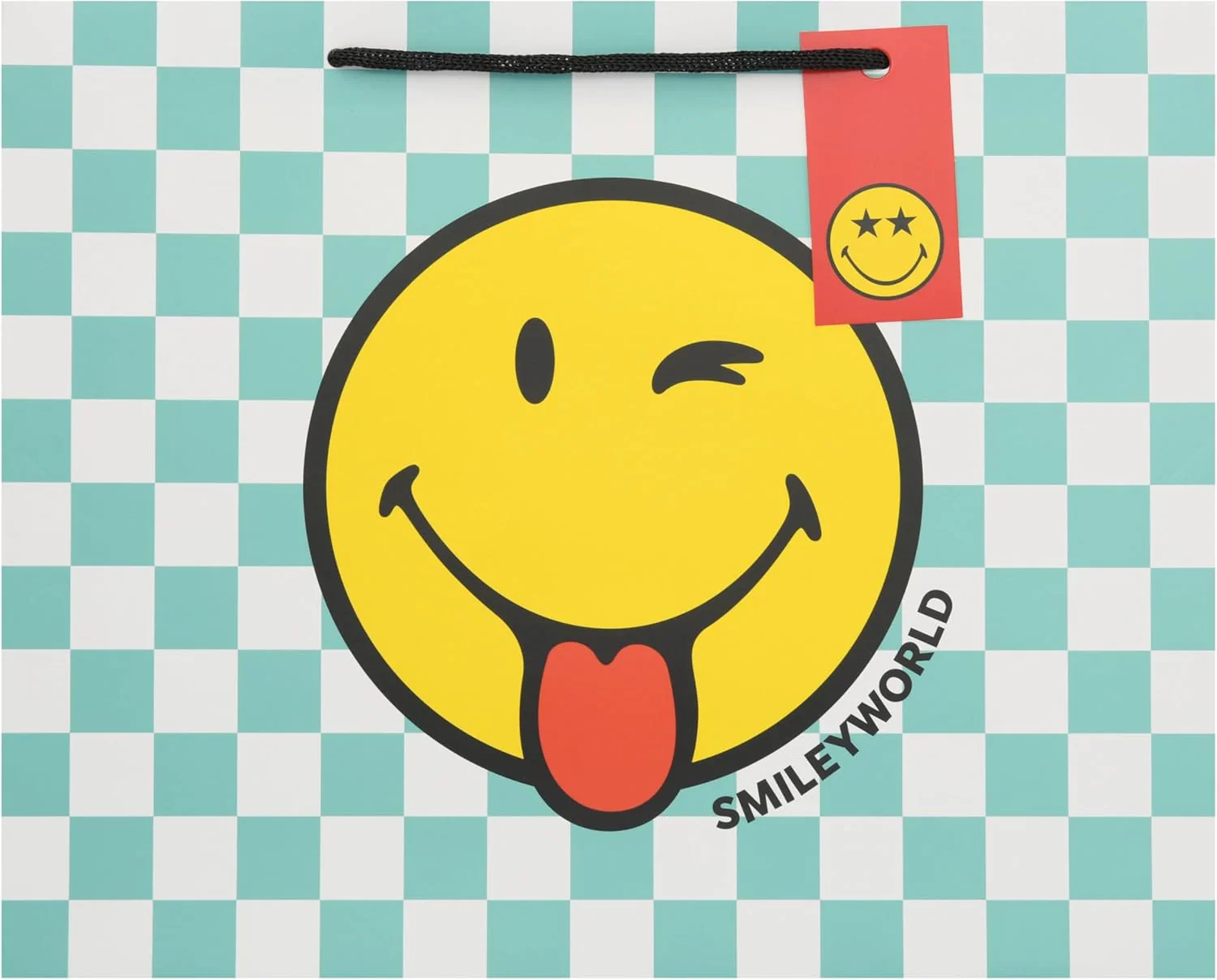 UK Greetings | Large Landscape Gift Bag for Her/Friend | Party Bags for Presents | Birthdays, Thank You & Other Events | Smiley Design | 33 x 26.7 x 13.7 cm - Image 5