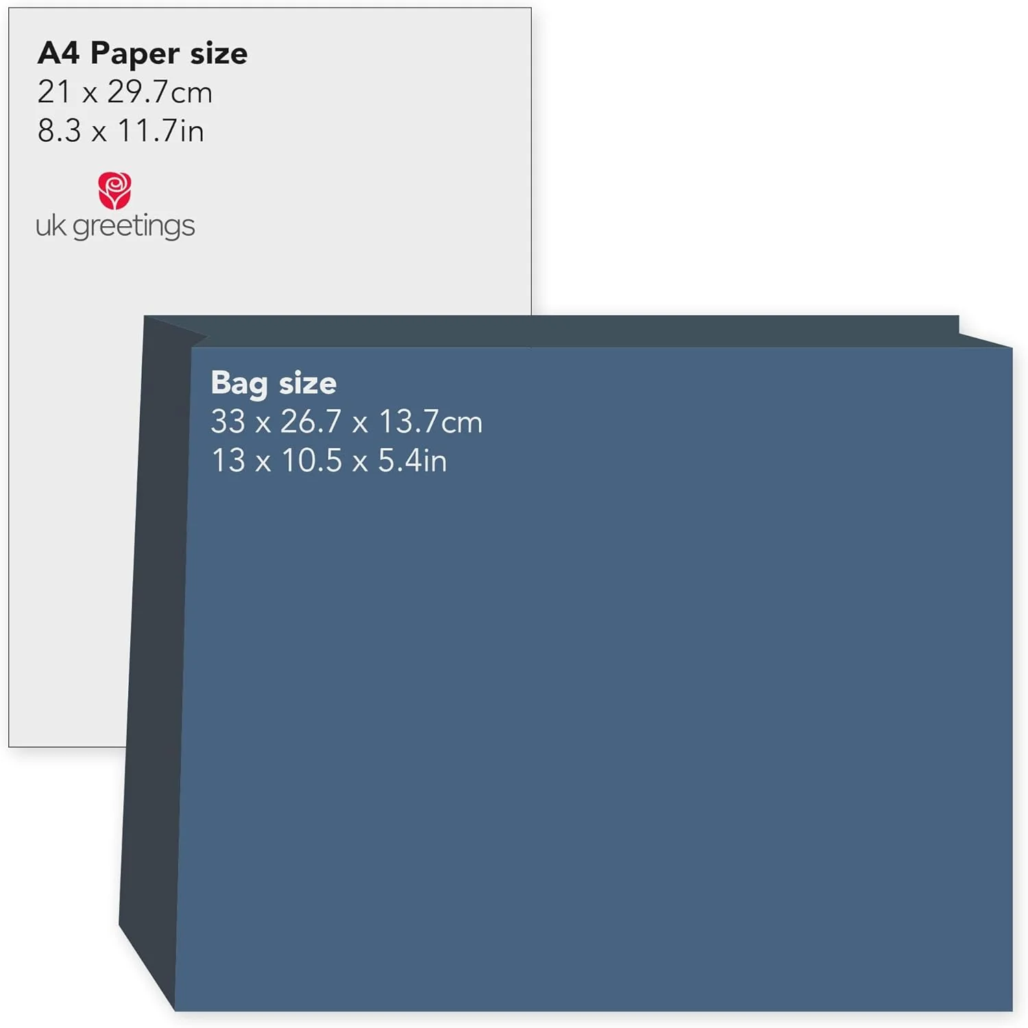 UK Greetings | Large Landscape Gift Bag for Her/Friend | Party Bags for Presents | Birthdays, Thank You & Other Events | Smiley Design | 33 x 26.7 x 13.7 cm - Image 6