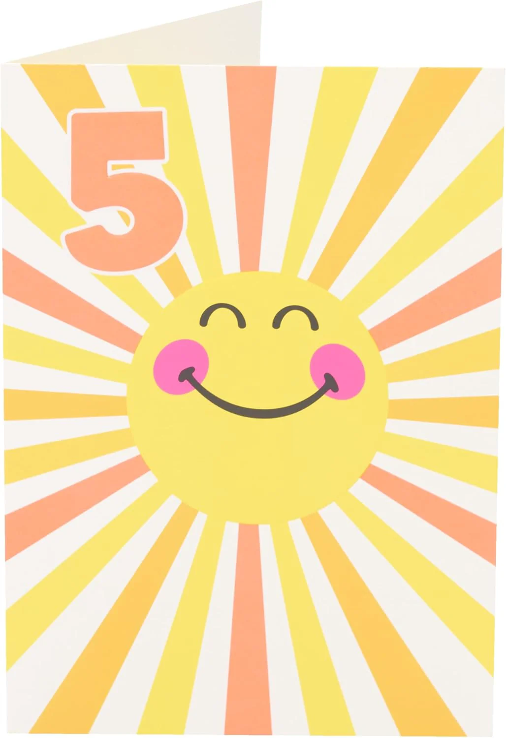 UK Greetings | Smiley World 5th Birthday Card for Boy/Girl | Happy Birthday Gifts | Her/Him | Sunshine Design | With Envelope | 133 x 184 mm - Image 5