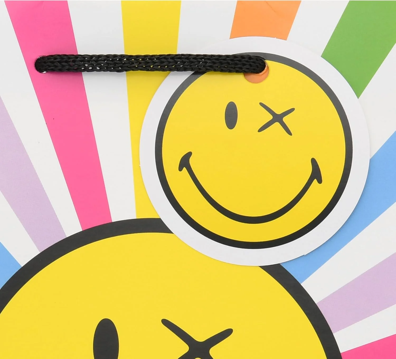 UK Greetings | Medium Gift Bag for Her/Friend | Party Bags for Presents | Birthdays, Thank You & Other Events | Smiley Design | 19 x 23 x 8.9 cm - Image 4