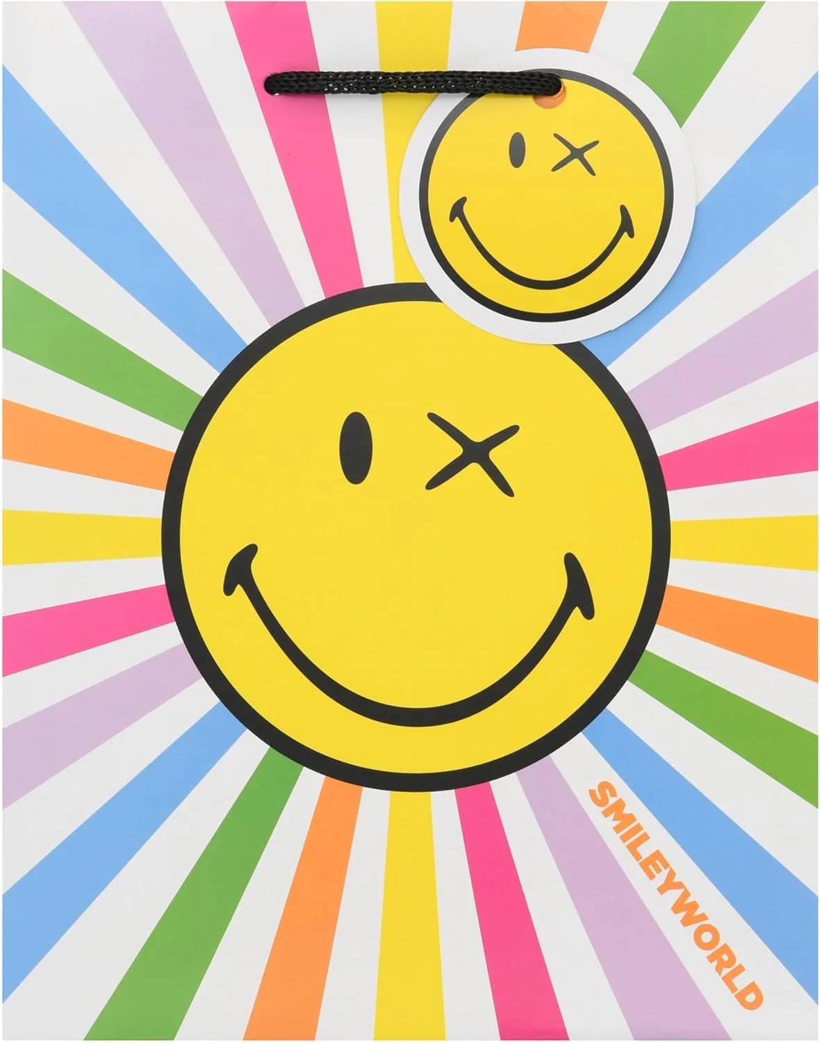 UK Greetings | Medium Gift Bag for Her/Friend | Party Bags for Presents | Birthdays, Thank You & Other Events | Smiley Design | 19 x 23 x 8.9 cm - Image 5