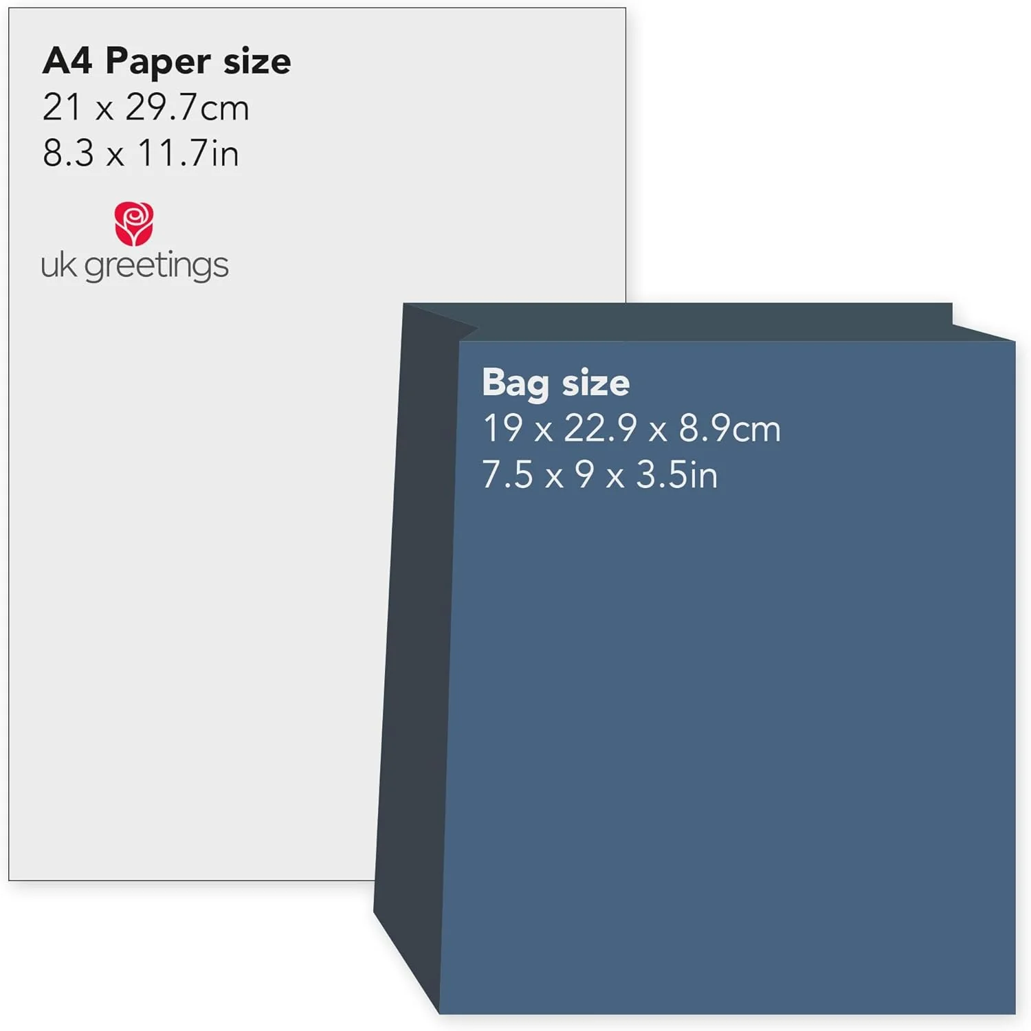 UK Greetings | Medium Gift Bag for Her/Friend | Party Bags for Presents | Birthdays, Thank You & Other Events | Smiley Design | 19 x 23 x 8.9 cm - Image 6