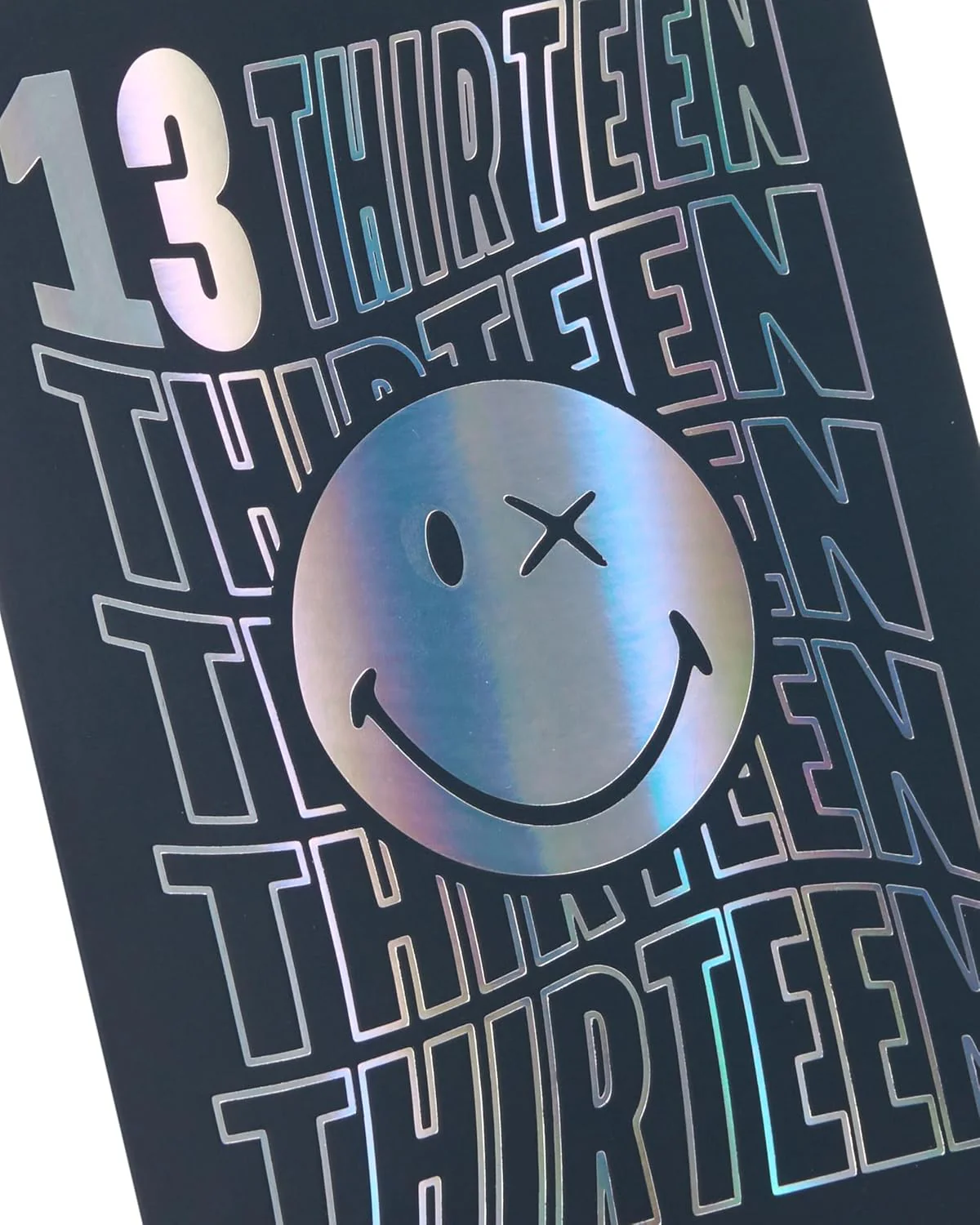 UK Greetings | Smiley World 13th Birthday Card for Him | Happy Birthday Gifts | Him, Boys, Men | Silver Foil Design | With Envelope | 133 x 184 mm - Image 4