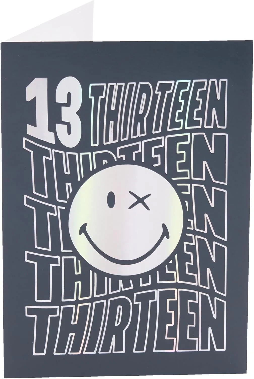UK Greetings | Smiley World 13th Birthday Card for Him | Happy Birthday Gifts | Him, Boys, Men | Silver Foil Design | With Envelope | 133 x 184 mm - Image 5