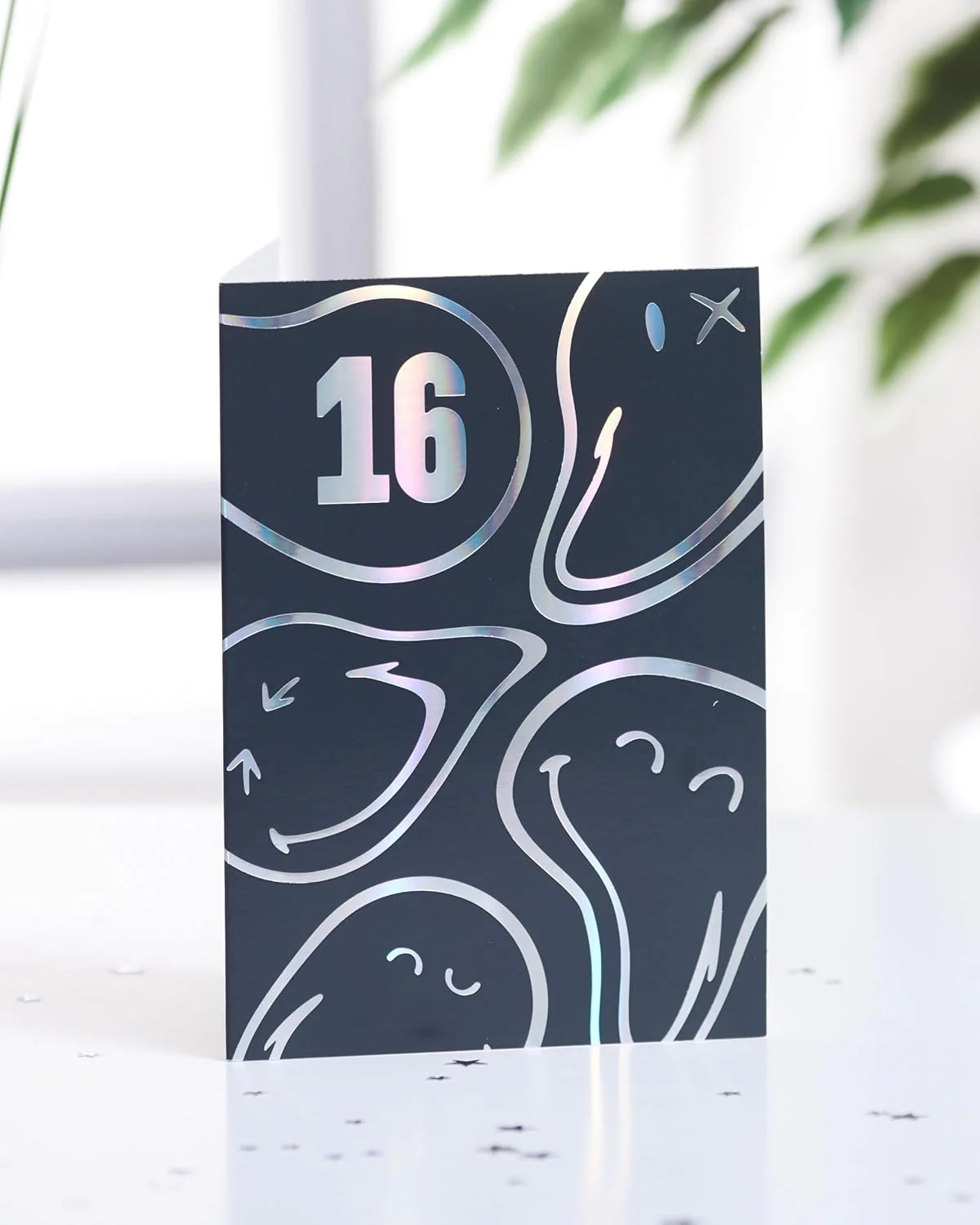 UK Greetings | Smiley World 16th Birthday Card | Happy Birthday Gifts | Him, Boys, Men | Silver Foil Design | With Envelope | 13.3x18.4cm - Image 3