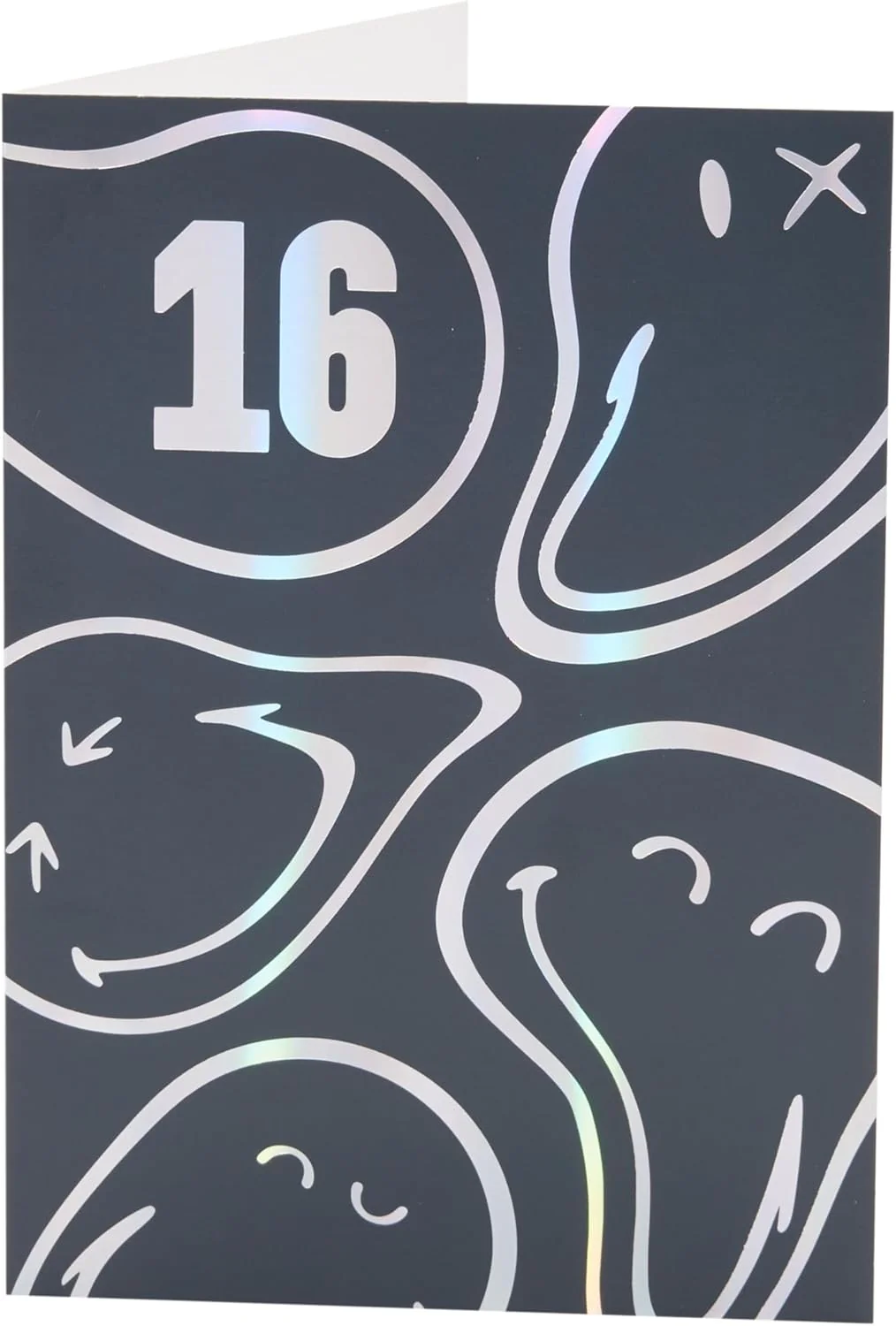 UK Greetings | Smiley World 16th Birthday Card | Happy Birthday Gifts | Him, Boys, Men | Silver Foil Design | With Envelope | 13.3x18.4cm - Image 5