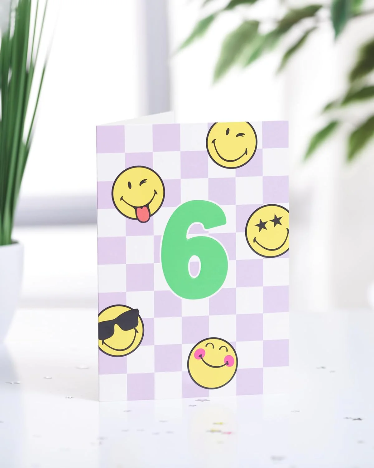 UK Greetings | Smiley World 6th Birthday Card | Happy Birthday Gifts | Him, Boys, Men | Silver Foil Design | With Envelope | 13.3x18.4cm - Image 3