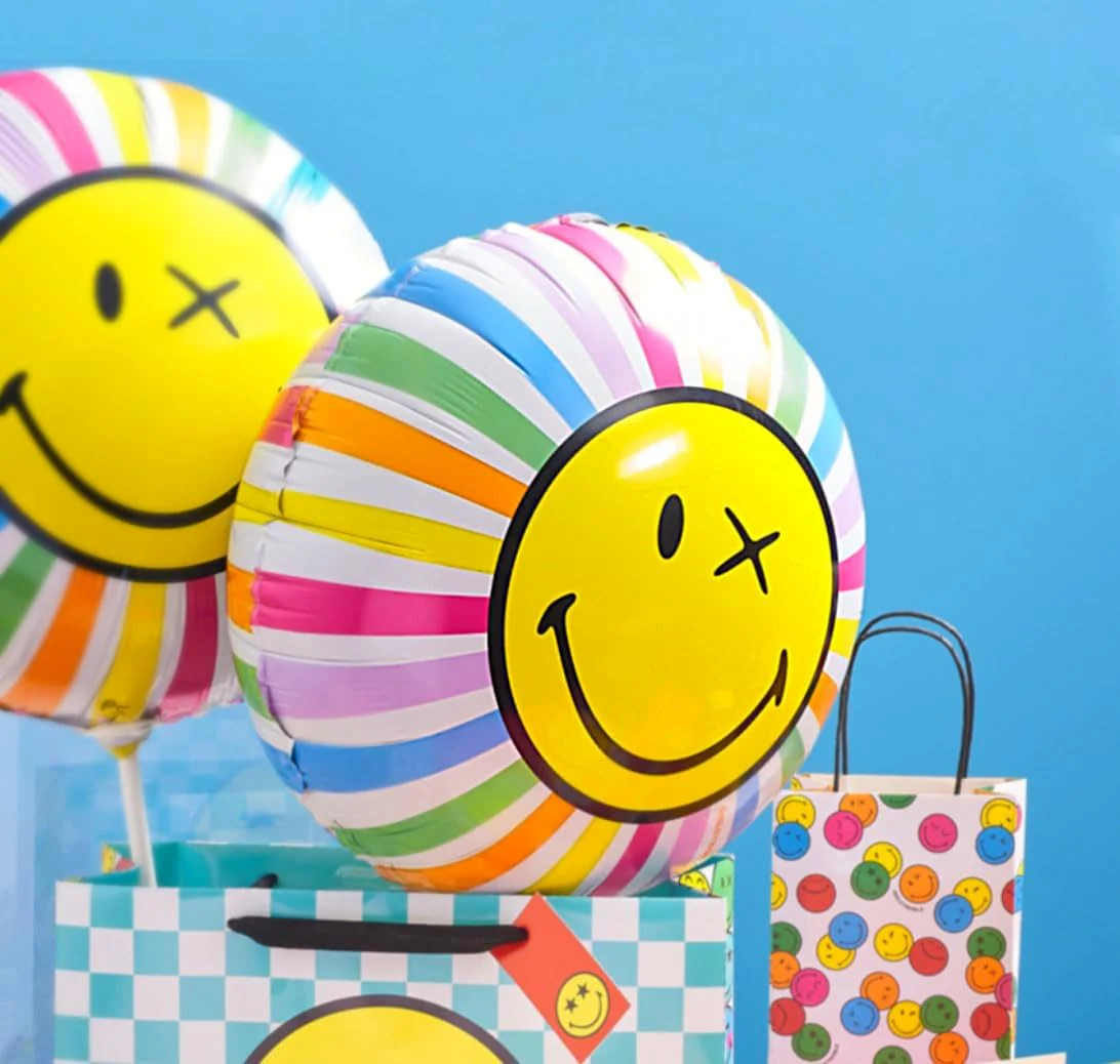 UK Greetings | Smiley World Balloon | Him/Her/Friend | Happy Birthday Gifts | Smiley Design | Balloon 36cm with 150cm of Ribbon - Image 3